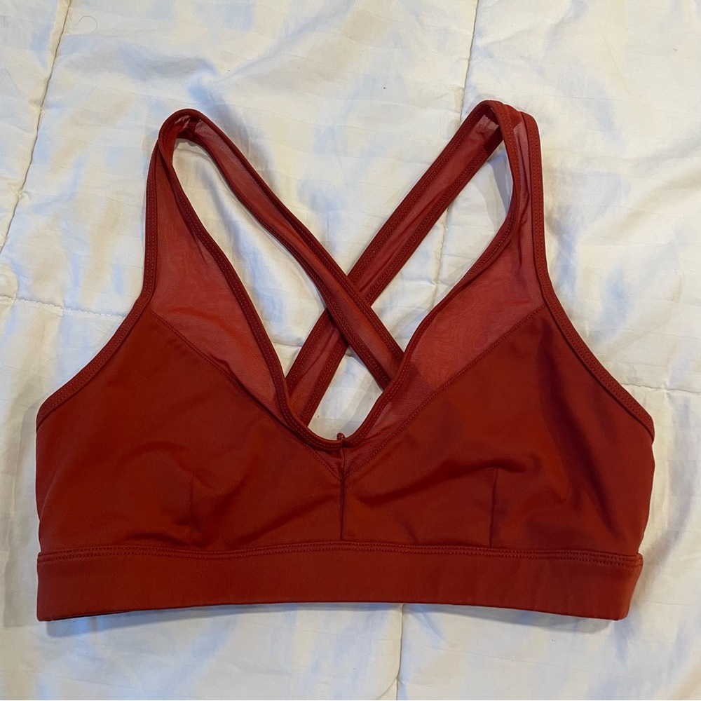 Alo yoga sports bra size medium rust orange